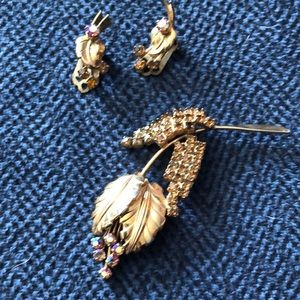 Vintage Brooch and Earrings